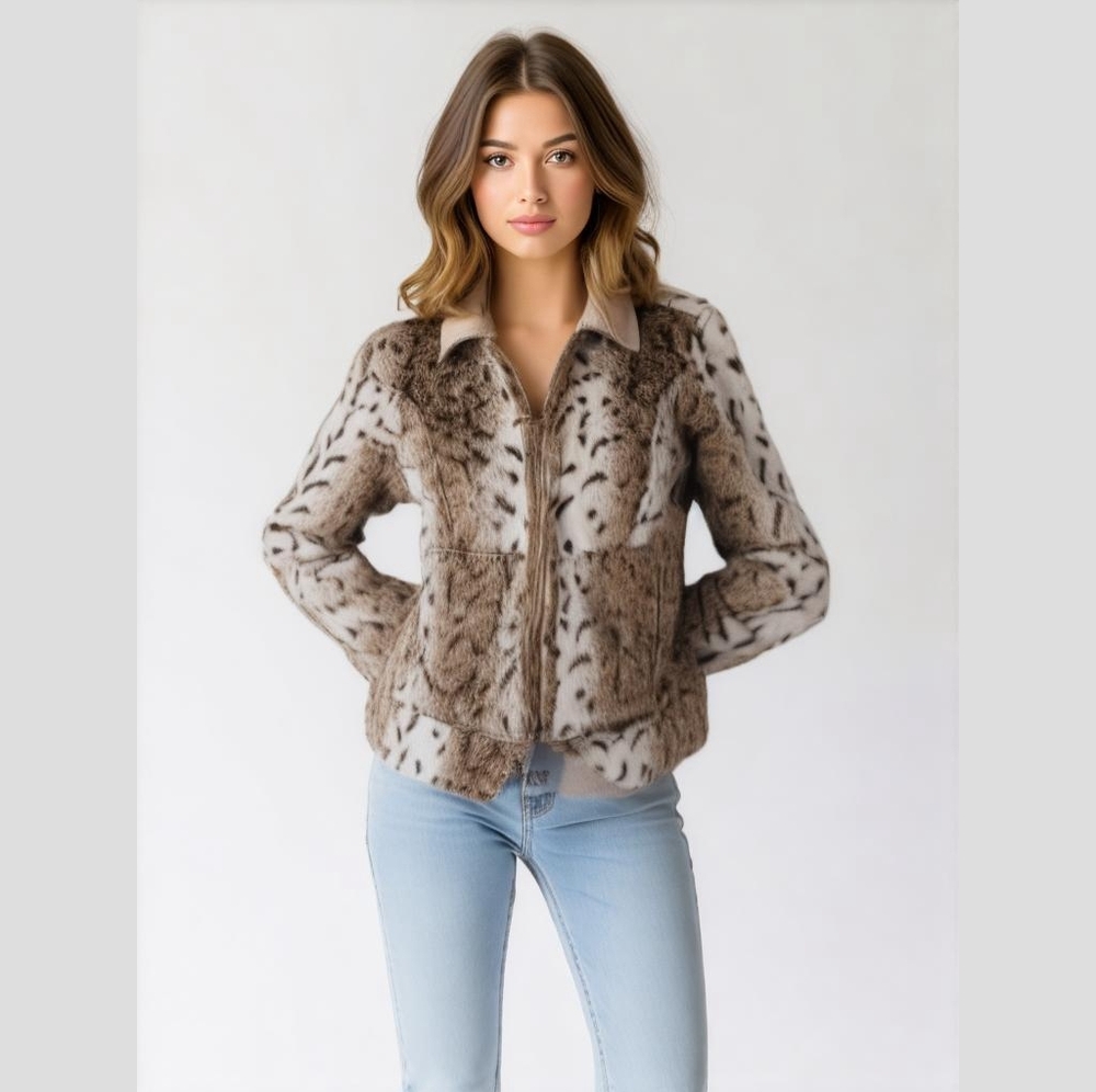 Faux Fur Suede Reversalable Fall Winter jacket